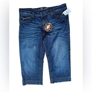 Kut from the Kloth Dark Wash Denim Capris 14W NWT